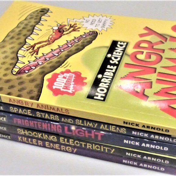 BK22 - 5x Horrible Science Books Nick Arnold Angry Animals Space Star Light - Picture 4 of 5